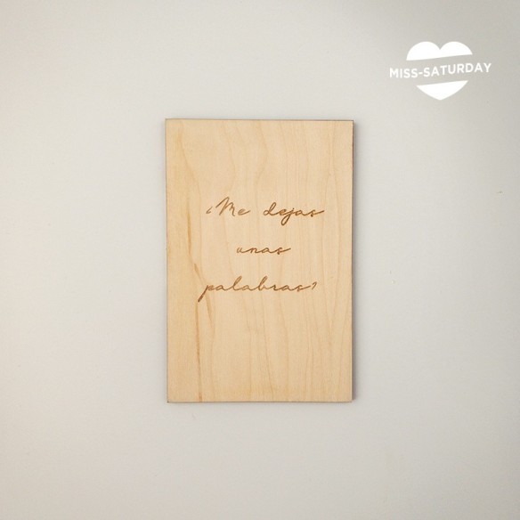 Cartel de madera personalizado