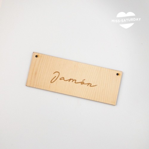 Cartel de madera personalizado