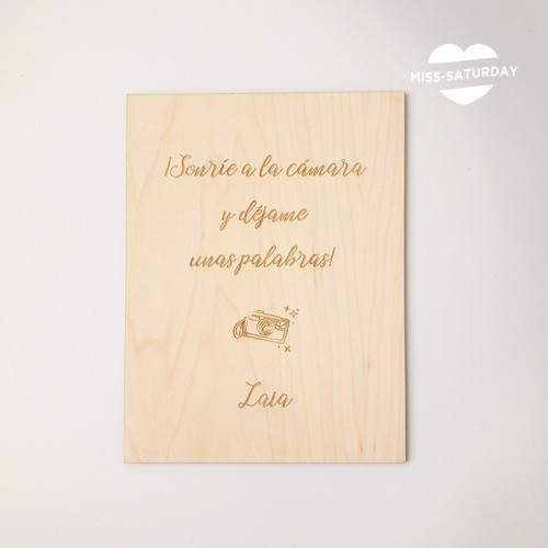 Cartel de madera personalizado