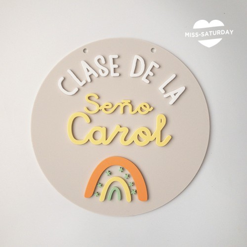 Placa personalizada La clase de la seño