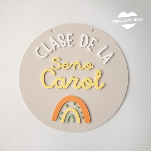 Placa personalizada La clase de la seño 