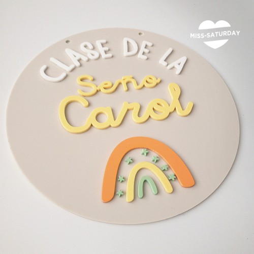 Placa personalizada La clase de la seño  2