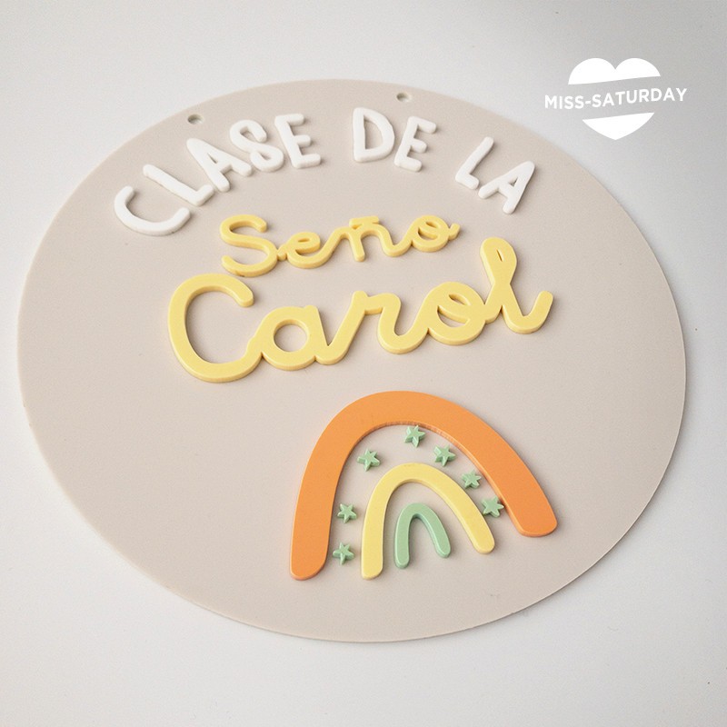 Placa personalizada La clase de la seño 