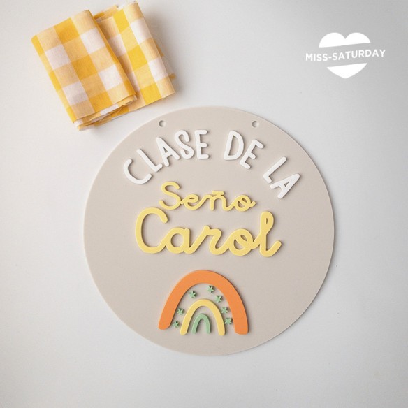 Placa personalizada La clase de la seño 