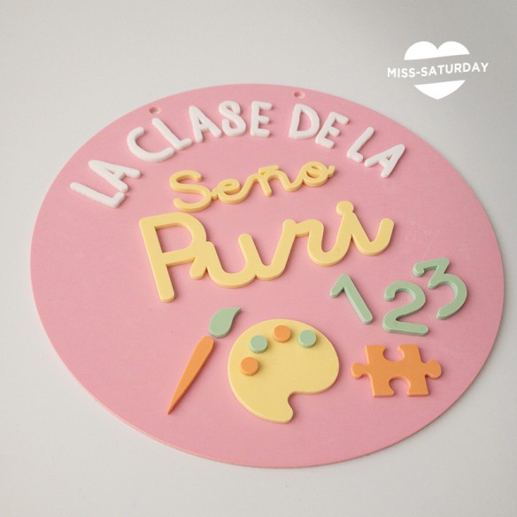 Placa personalizada La clase de la seño 