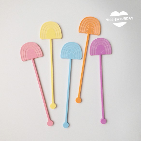 Agitadores metacrilato arco iris