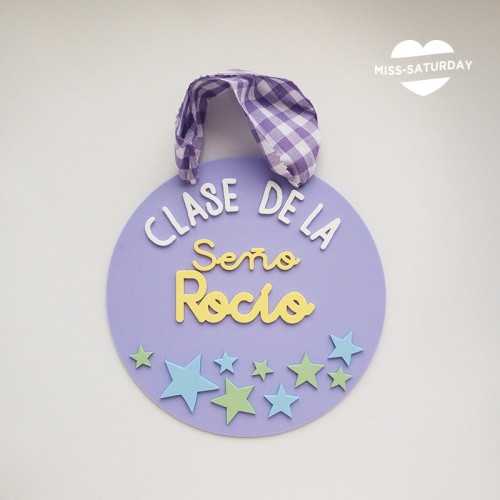 Placa personalizada La clase de la seño