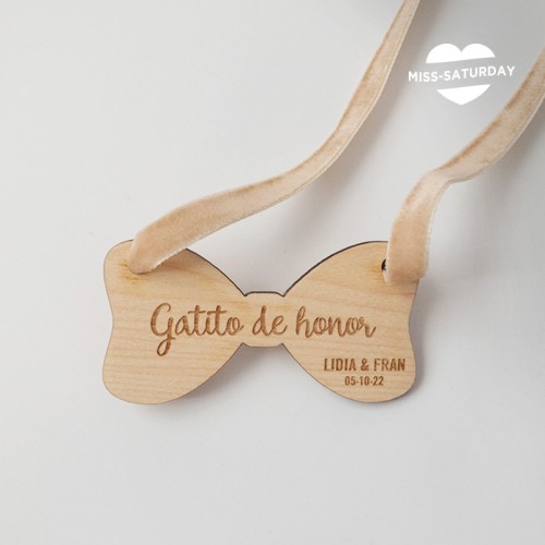 Collar personalizado gato Pajarita
