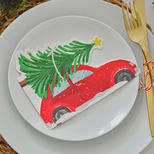 Servilletas Coche con árbol 2