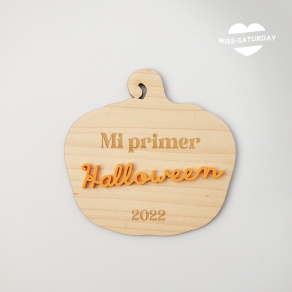 Placa Mi primer Halloween metacrilato
