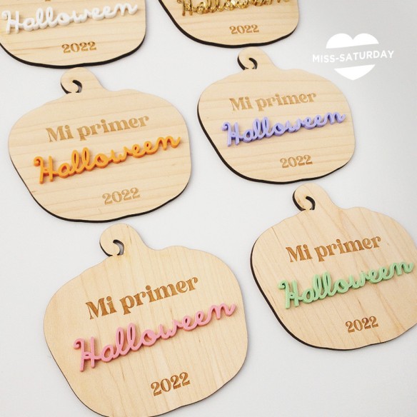 Placa Mi primer Halloween metacrilato