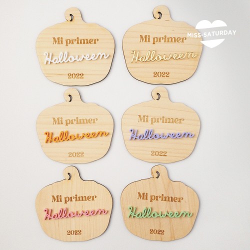 Placa Mi primer Halloween metacrilato 2