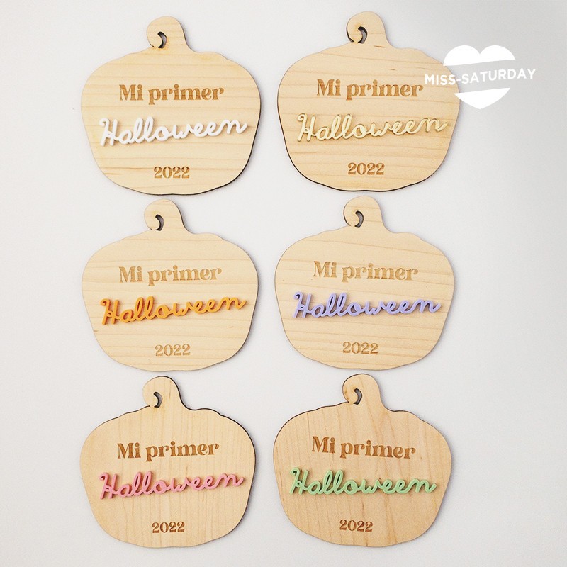 Placa Mi primer Halloween metacrilato