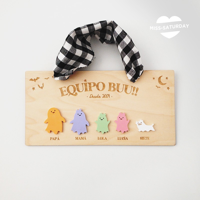 Placa Halloween Equipo Buu DIY