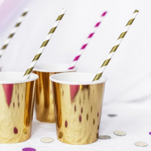 6 Vasos dorados  2