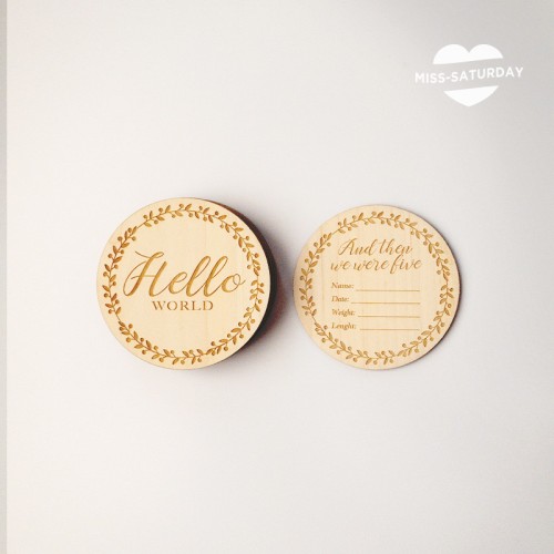 Placas cumplemes - corona - inglés