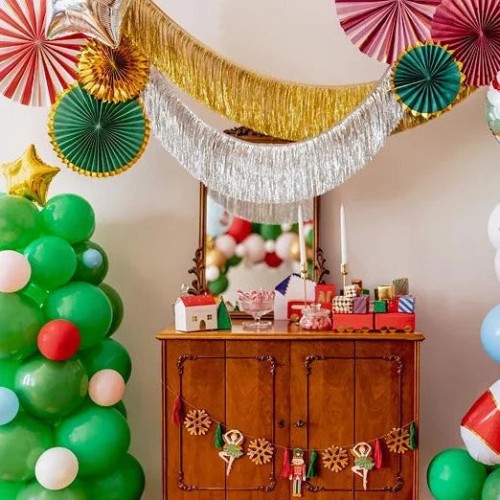 3 Abanicos navidad mix rojo 2