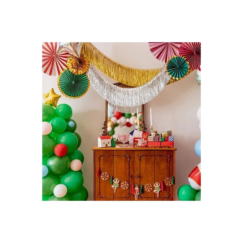 3 Abanicos navidad mix rojo