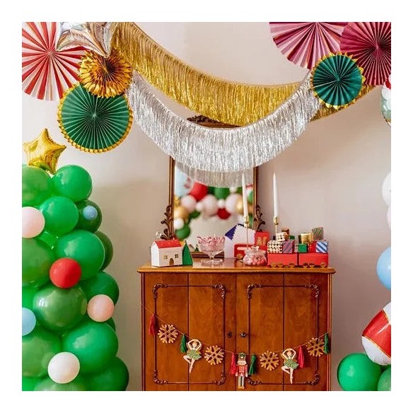 3 Abanicos navidad mix rojo