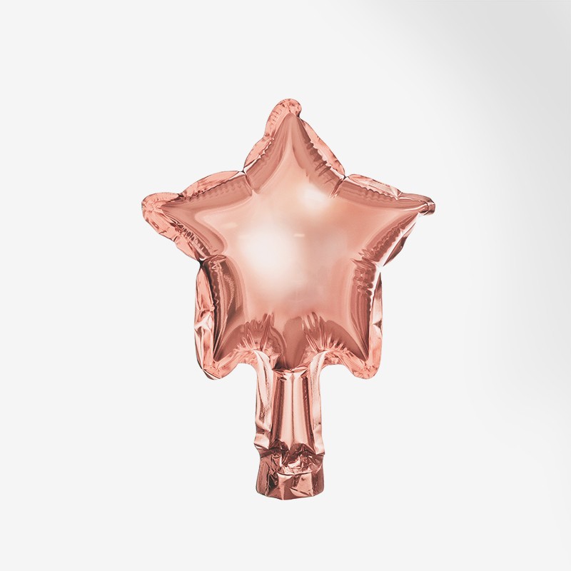 Globo Estrella Oro rosa 12 cm