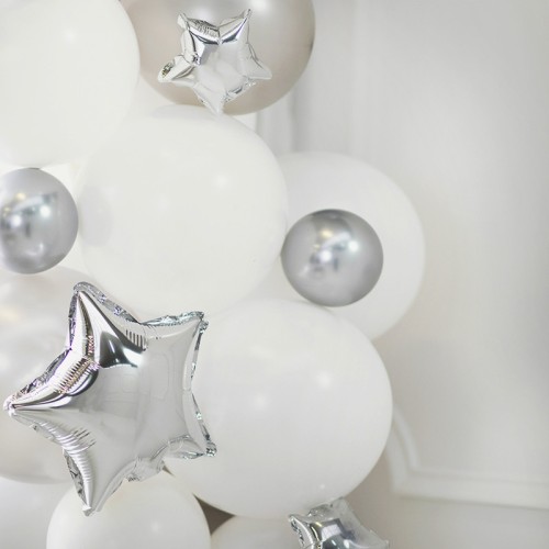 Globo Estrella Plata 12 cm 2