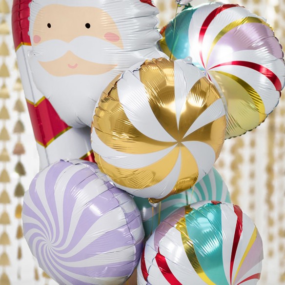 Globo caramelo dorado y blanco