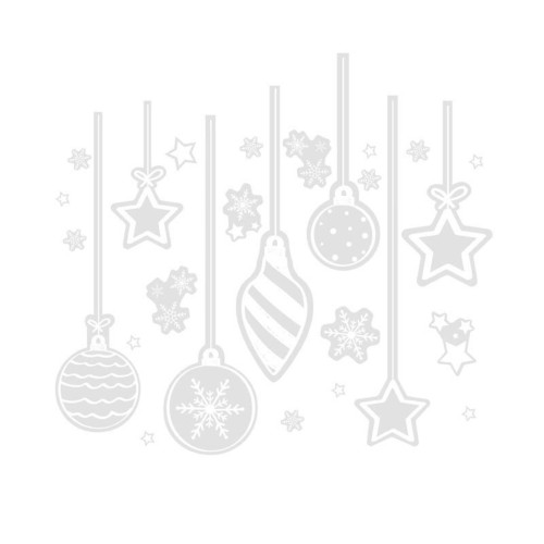 Pegatinas Bolas Navidad para ventana