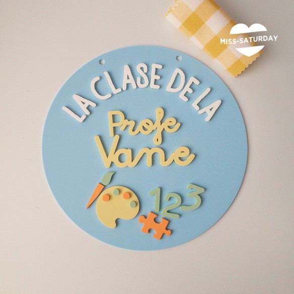 Placa personalizada La clase de la seño 