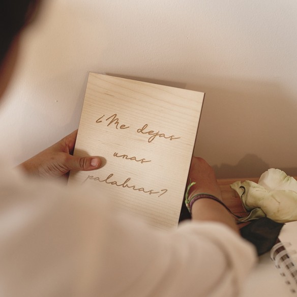 Cartel de madera personalizado