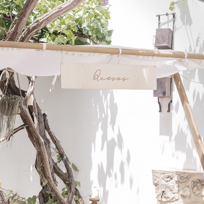 Cartel de madera personalizado