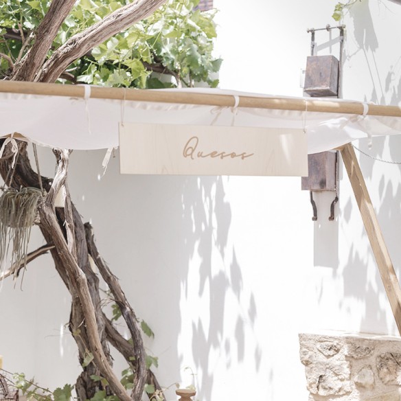 Cartel de madera personalizado