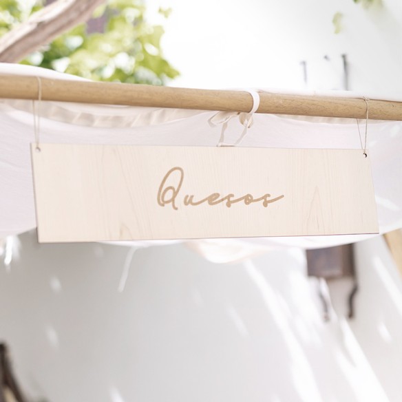 Cartel de madera personalizado