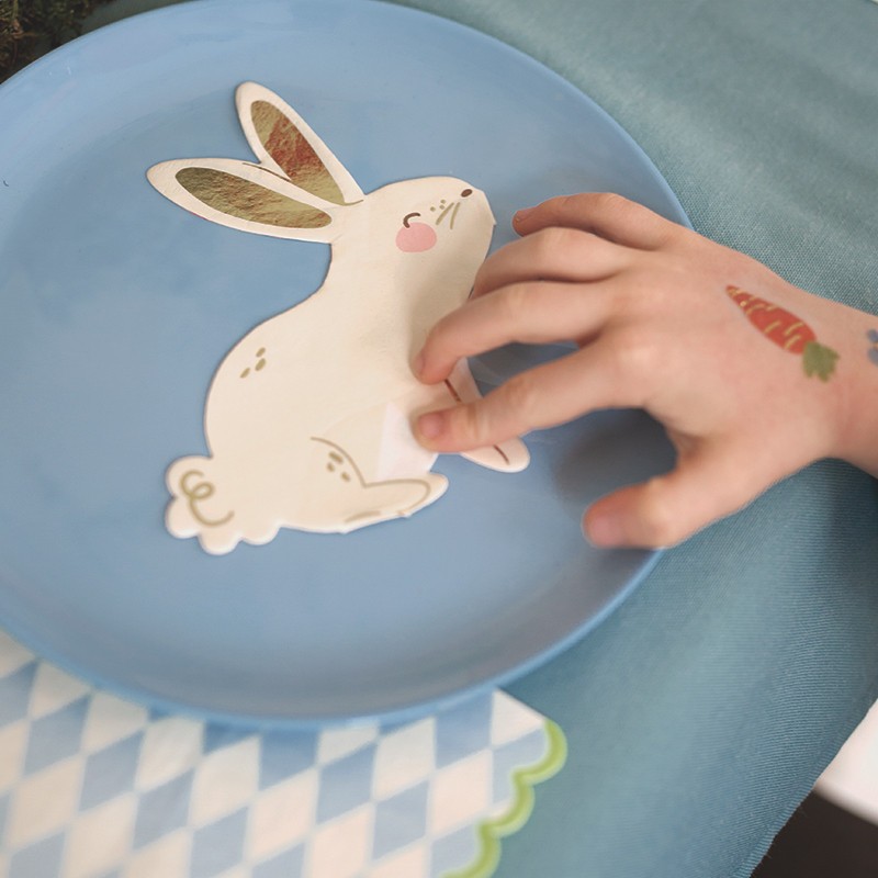 Servilletas rombos celeste