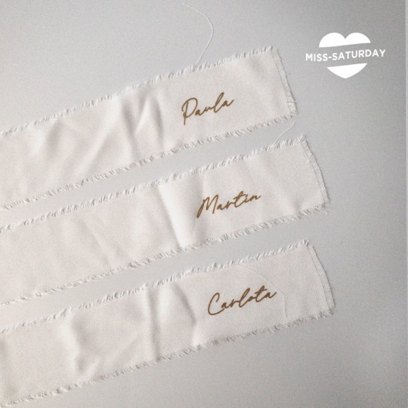 Marcasitios seda blanca Minimal