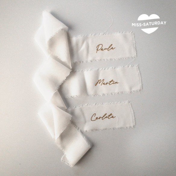 Marcasitios seda blanca Minimal