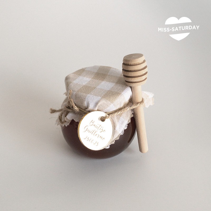 Tarrito de miel cruda personalizado comunión