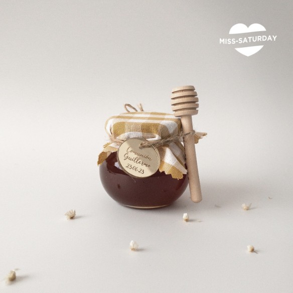 Tarrito de miel cruda personalizado comunión