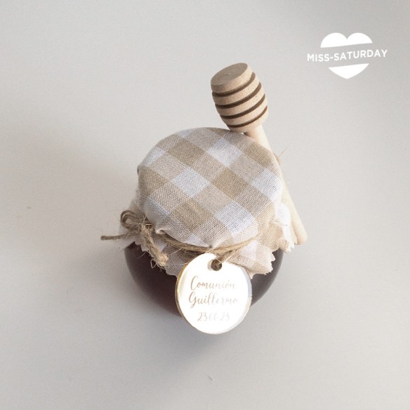 Tarrito de miel cruda personalizado comunión