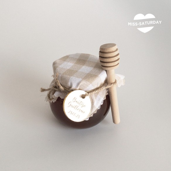 Tarrito de miel cruda personalizado comunión