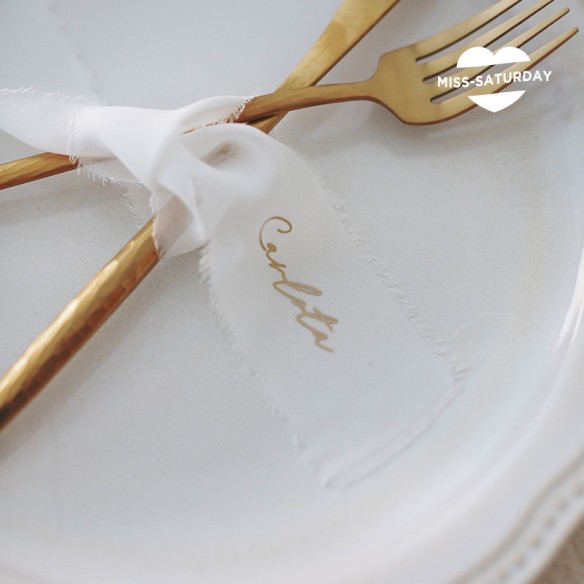 Marcasitios seda blanca Minimal