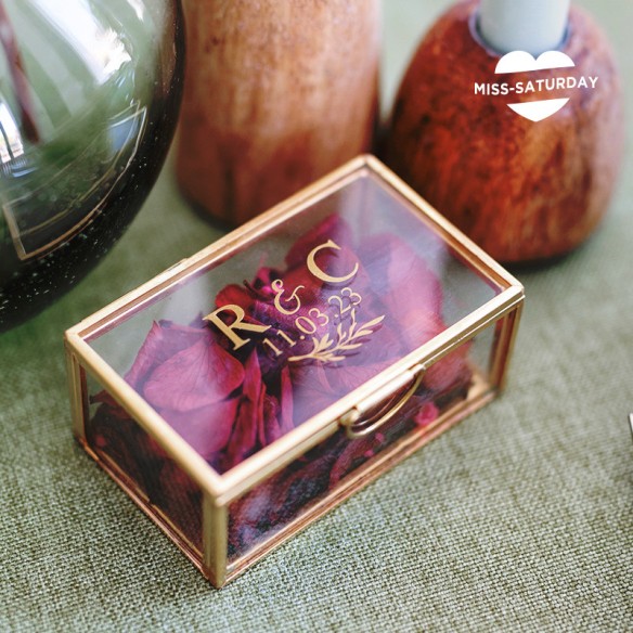 Caja porta alianzas personalizada