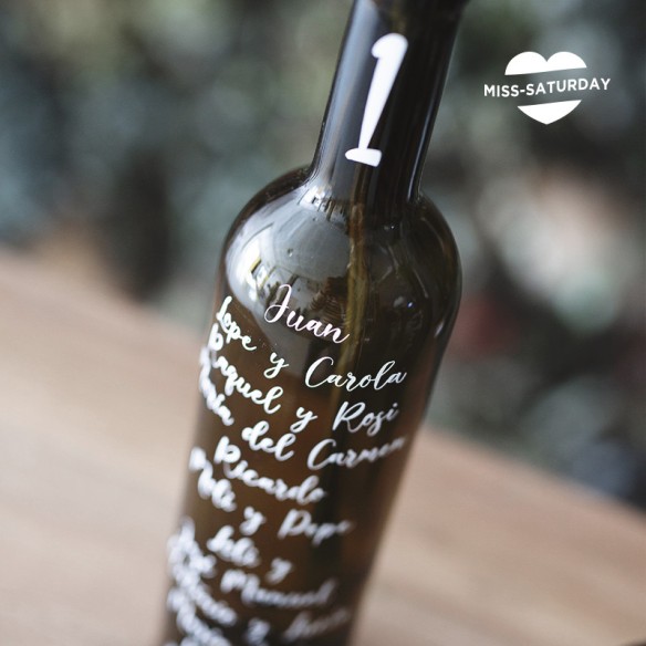 Vinilo adhesivo Plan de mesa botellas