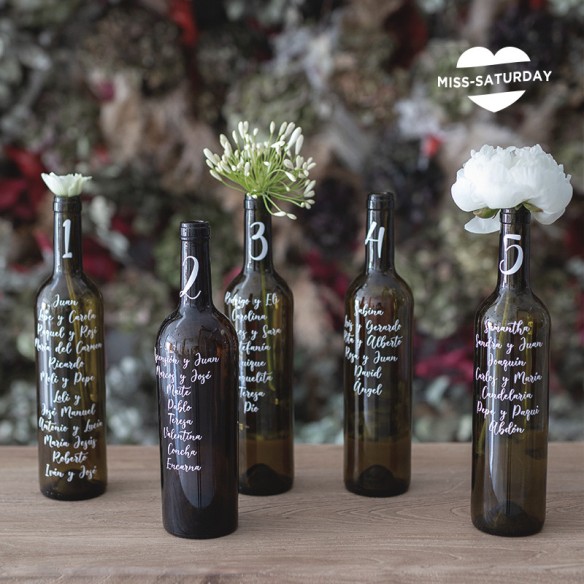 Vinilo adhesivo Plan de mesa botellas