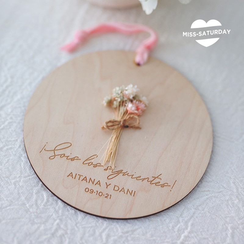 Placa sois los siguientes - Boda personalizada - Miss Saturday