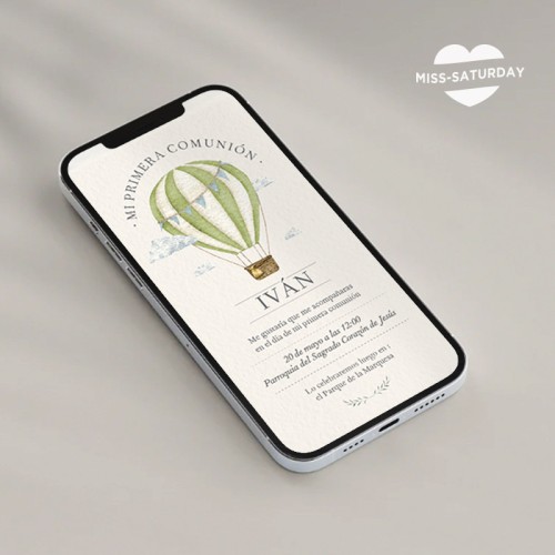 Invitación digital Globo aerostático