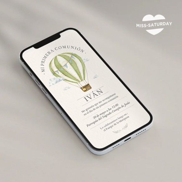 Invitación digital Globo aerostático