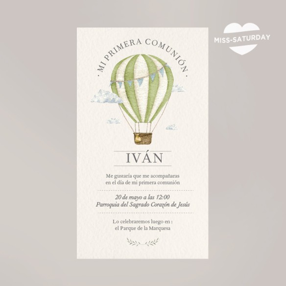 Invitación digital Globo aerostático