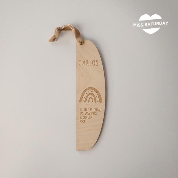 Punto de libro en madera personalizado