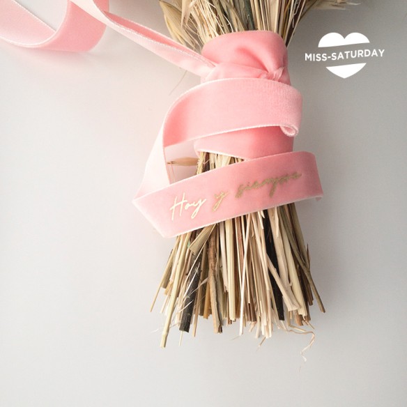 Cinta para ramo de novia Rosa palo