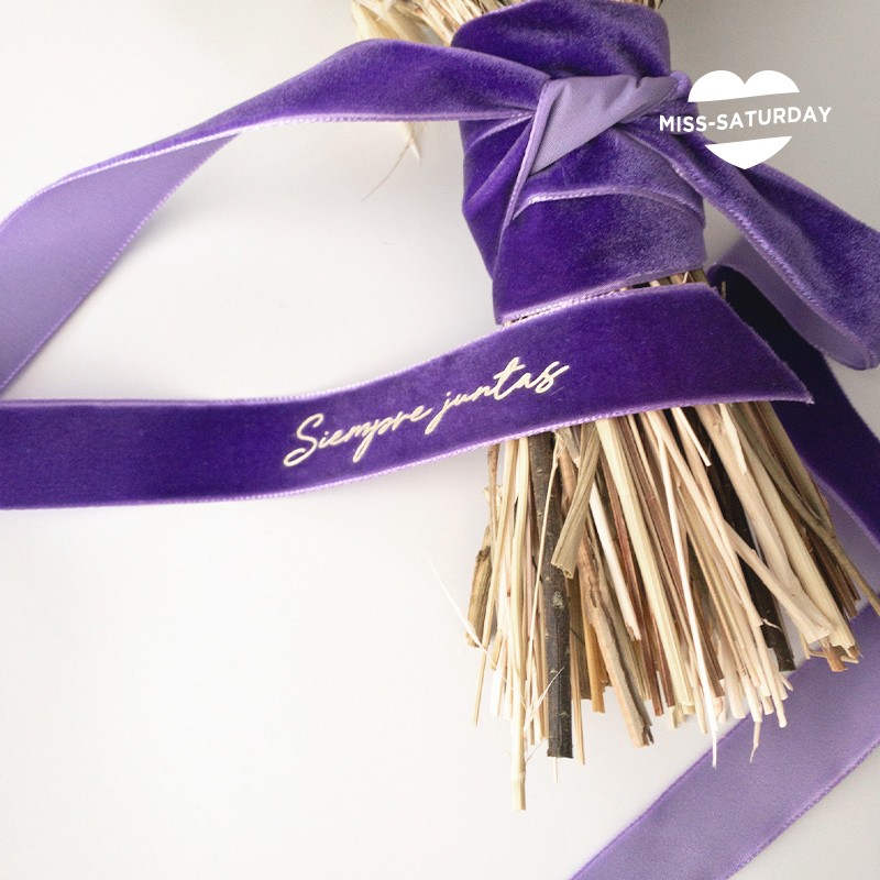 Cinta para ramo de novia lavanda